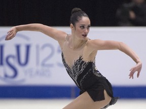 Kaetlyn Osmond performs her free program in the women's competition at Skate Canada International in Regina on Saturday, Oct. 28, 2017.