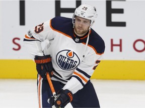 Edmonton's Leon Draisaitl (29) is seen during warmup before a preseason NHL game between the Edmonton Oilers and the Carolina Hurricanes at Rogers Place in Edmonton, Alberta on Monday, September 25, 2017.