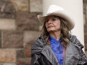 Alberta human rights activist Muriel Stanley Venne is seen during a provincial government announcement in Edmonton, Alberta on Wednesday, October 25, 2017 that the provincial building at 12360 142 Street will carry her name.