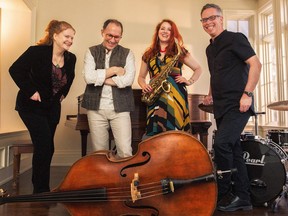 Toronto bassist Henry Hellig, second from left, brings his quartet Hellig Manoeuvre to the 11th annual Yardbird Festival of Canadian Jazz, happening over eight nights in Edmonton.