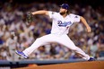 Dodgers ace Clayton Kershaw struck out 11, the first pitcher to do so in a World Series since Randy Johnson in 2001. (Getty Images)