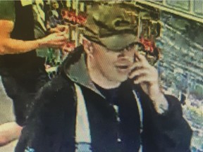 Strathcona RCMP are asking for the public's help identifying a man accused of filling his pants with stolen meat between 1 p.m. and 1:10 p.m. on Saturday, Sept. 30, at the Costco Wholesale at 2201 Broadmoor Blvd. in Sherwood Park.