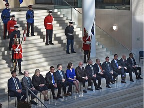 Council elect and the mayor during the Swearing-In Ceremony at City Hall in Edmonton, Oct. 24, 2017.