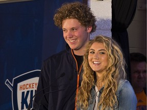 Hockey Helps Kids Co-Founders Chloe and Harrison Katz launch the third season of Hockey Helps Kids on Thursday, Oct. 5, 2017.