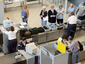 The security area at the Edmonton International Airport is seen in the 2008 file photo.