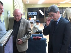 Strathcona County mayor-elect Rod Frank watched the civic election results as they came in at his campaign headquarters on Oct. 16, 2017.