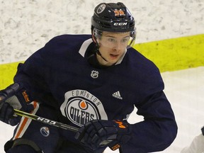 Edmonton Oiler rookie Kailer Yamamoto skates at team practice in Edmonton on Monday October 2, 2017. (PHOTO BY LARRY WONG/POSTMEDIA)
Larry Wong, POSTMEDIA NETWORK