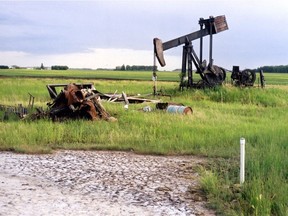 Abandoned oil well equipment, once owned by now defunct Legal Oil and Gas Ltd.