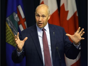 Greg Clark, Alberta Party Leader, talks about the spring legislative session at the Alberta Legislature in Edmonton on Tuesday June 6, 2017.