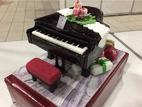 Barbara Spencer won a gold prize for her Christmas Piano in the Non-professional Cake Category at the 2017 Festival of Trees gingerbread competition.