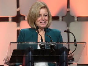 Premier Rachel Notley speaks at the Alberta Urban Municipalities Association's Convention and Trade Show on Thursday, Nov. 23, 2017.