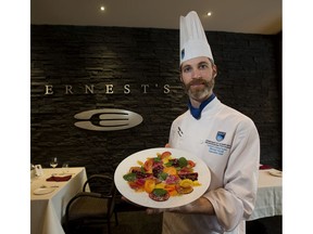 Michael Hassall is the new executive chef at Ernest's restaurant at NAIT.