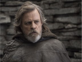 Mark Hamill as Luke Skywalker in The Last Jedi.