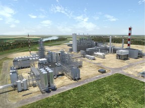3D rendering of Inter Pipeline's Heartland Petrochemical Complex. Handout