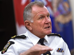 Police chief Rod Knecht at his 2017 year-end interview, on December 19.