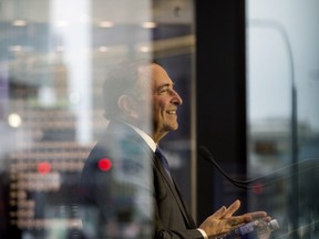 In this March 14, 2017 file photo, NHL commissioner Gary Bettman smiles during a press conference in Edmonton.