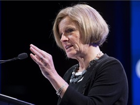 Premier Rachel Notley speaks to the Edmonton Chamber of Commerce at the Shaw Conference Centre in Edmonton Thursday Dec. 7, 2017.