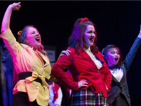 (left to right) Janelle Trombley, Ally Ianni, and Margret Elegino perform in Archbishop MacDonald's production of Heathers The Musical at the L'unitheatre, 8627 91 St., in Edmonton Thursday Dec. 14, 2017. Photo by David Bloom

Full Full contract in place