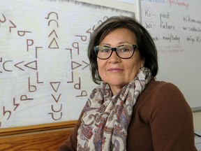 Eunice Hunter-Beaver is a Cree language instructor at Ben Calf Robe School in Edmonton.