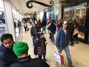 West Edmonton Mall was a bit busier than a typical Tuesday with Boxing Day deal shoppers on Dec. 26, 2017.