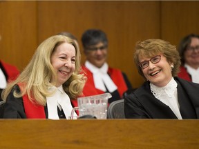 Mary Moreau is sworn in as chief justice of the Court of Queen's Bench of Alberta on Wednesday, Dec. 20, 2017 in Edmonton.