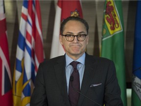 Joe Ceci, President of Treasury Board and Alberta Minister of Finance, held his annual meeting with economic experts regarding the government's economic forecast on November 28, 2017.  Photo by Shaughn Butts / Postmedia