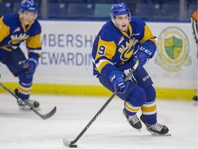 Saskatoon Blades leading scorer Cam Hebig, an overage forward in the WHL, is on his way to the Memorial Cup host Regina Pats.