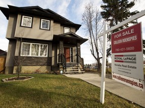 A home for sale near 81 Avenue and 83 Street in Edmonton on Oct. 22, 2017.