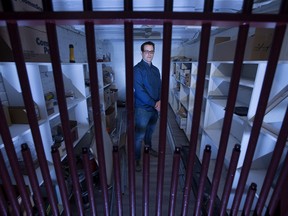 Manager of Student Transportation for Edmonton Public Schools Geoff Holmes poses for a photo in one of the two bank vaults in the basement of Donald Ross School, 10125 97 Ave., in Edmonton, Friday Dec. 15 , 2017.