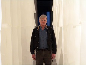 Peter von Tiesenhausen at the install of his landmark solo show, Songs for Pythagoras, running Jan. 27-May 6, 2018.