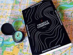 Project Compass is one novel written round robin by four Edmonton authors: Lizzie Derksen, Matthew Stepanic, Robert Strong and Kristina Vyskocil.