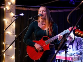 Rebecca Lappa jams with the band during the Big Dreamer Jam at the Mercury Room in Edmonton on Tuesday, Jan. 2, 2018.