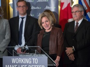 Premier Rachel Notley announced successful project bids from the first round of Alberta's Renewable Electricity Program Wednesday December 13th, 2017 at the McDougall Centre in downtown Calgary.