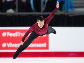 Patrick Chan, of Toronto, Ont., performs his free program during the senior men's competition at the Canadian Figure Skating Championships in Vancouver, B.C., on Saturday January 13, 2018. THE CANADIAN PRESS/Jonathan Hayward ORG XMIT: VCRD210