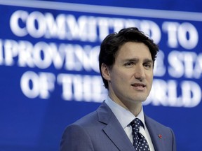 Prime Minister Justin Trudeau, in Davos, Switzerland, on Jan. 23, 2018, was the subject of threats made on Twitter by an Alberta man, RCMP said Friday.