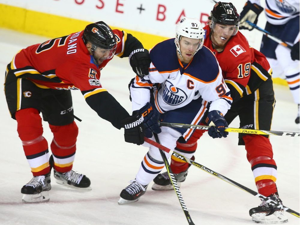 Flames' Monahan to miss Friday's Battle of Alberta with lower-body injury