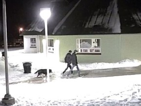 Desmarais RCMP are looking for suspects they believe vandalized a school on Bigstone Cree Nation on Jan. 18, 2018.