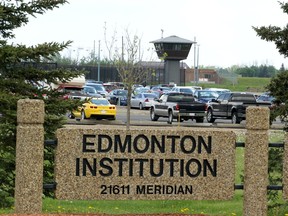 Edmonton police have charged three men with first-degree murder in relation to a stabbing death at the Edmonton Institution.