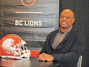 Ed Hervey, general manager of the B.C. Lions, at the Canadian Football League annual winter meetings at Banff, Alta., on Jan. 10, 2018