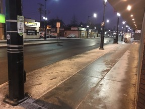 A portion of 118 Avenue that was previously taped off by police as part of a suspicious death investigation on Thursday, Jan. 25, 2018.