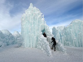 Ice Castle in Hawrelak Park