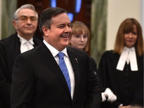 UCP Leader Jason Kenney was sworn in as MLA for Calgary-Lougheed at the Alberta legislature on Jan. 29, 2018.