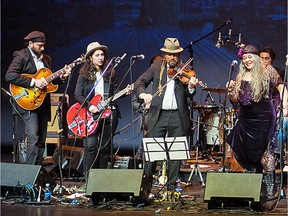 Violinist Cam Neufeld (third from left) leads his Gadjo Collective for the 8th annual Road To Django Concert Saturday at Fort Edmonton's Capitol Theatre.