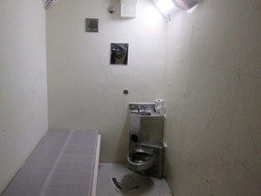 A solitary confinement cell is shown in a undated handout photo from the Office of the Correctional Investigator.