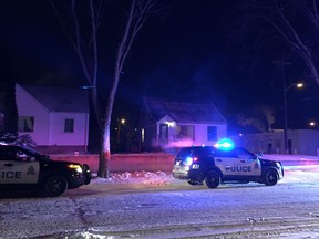 Edmonton police service vehicles are seen near 113 Avenue and 58 Street Thursday, January 11, 2018.