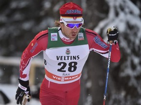 Devon Kershaw, of Sudbury, Ont. competes in a World Cup classic-ski race in Ruka, Finland.