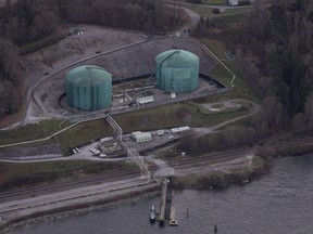 Kinder Morgan Trans Mountain Expansion Project's Westeridge loading dock is seen in Burnaby, B.C., on November 25, 2016.