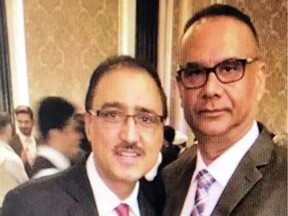 Infrastructure Minister Amarjeet Sohi (left) next to Jaspal Atwal, a Surrey businessman convicted of attempted murder for his part in the 1986 shooting of an Indian cabinet minister. The photo was taken during an event in Mumbai Feb. 20, 2018.