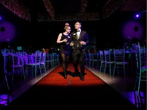 People make their way to their seats during the Edmonton Opera's annual Valentine's Gala at the Shaw Conference Centre in Edmonton on Wednesday, Feb. 14, 2018.