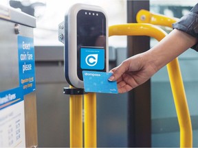 An example of a transit smart fare payment system. Pilot testing of the system in Edmonton scheduled for this fall has been delayed due to COVID-19.